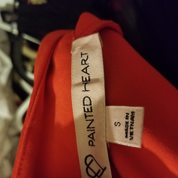 Red Orange Blouse - Picture 2 of 3